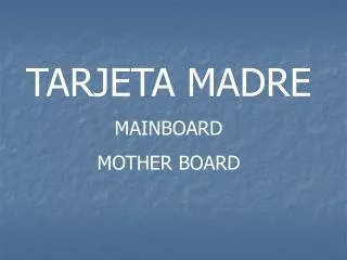 TARJETA MADRE MAINBOARD MOTHER BOARD