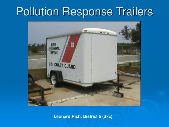 pollution response trailers