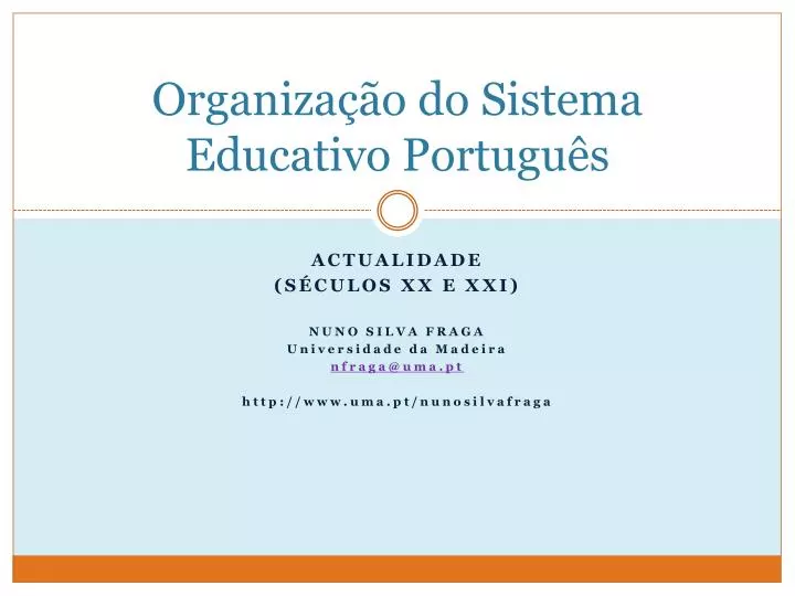 organiza o do sistema educativo portugu s