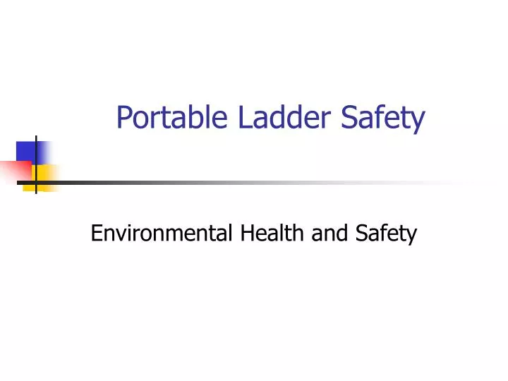 portable ladder safety