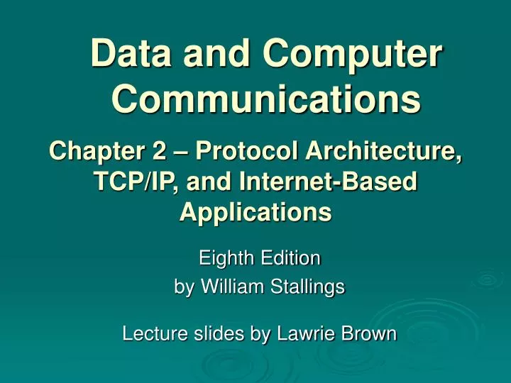 data and computer communications