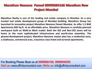 Marathon Nexzone 09999684166 Panvel Luxury Apartments