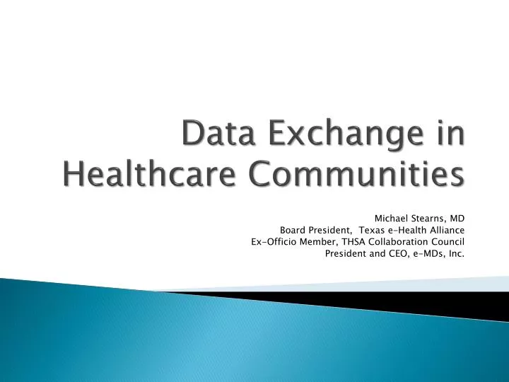 data exchange in healthcare communities