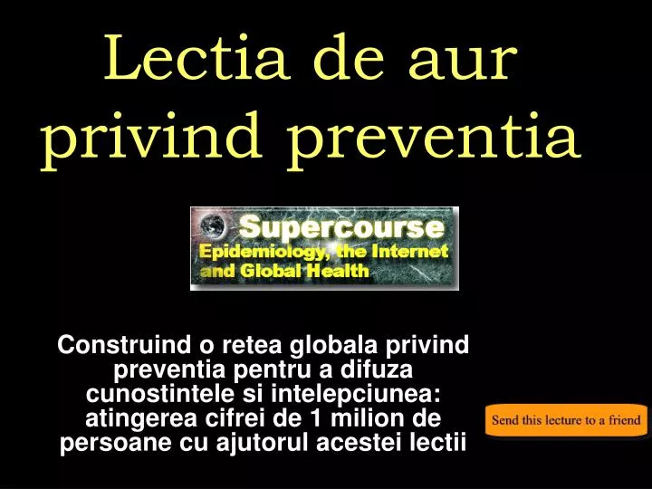 lectia de aur privind preventia