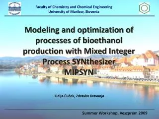 Modeling and optimization of processes of bioethanol production with Mixed Integer Process SYNthesizer MIPSYN