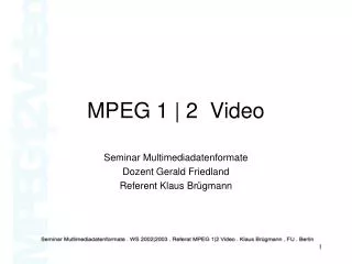 mpeg 1 2 video