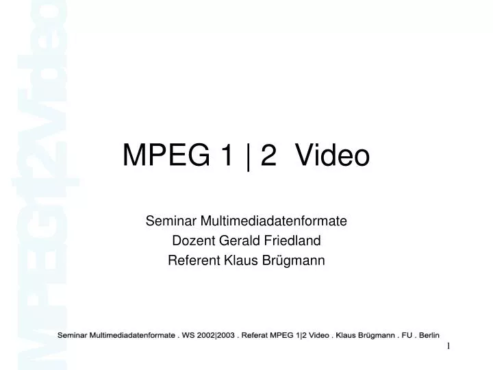 mpeg 1 2 video