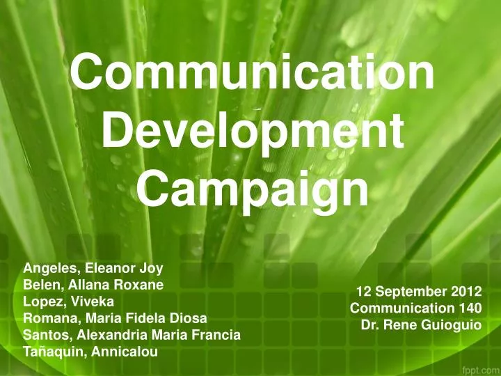 communication development campaign