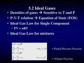 5.2 Ideal Gases