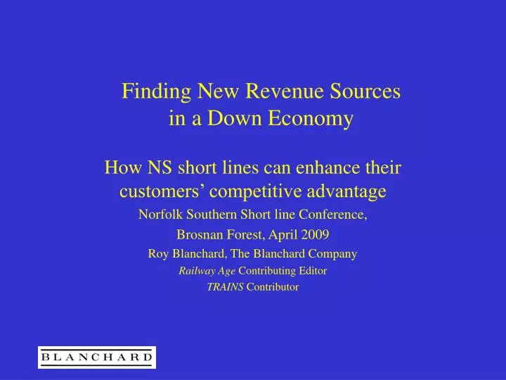 finding new revenue sources in a down economy