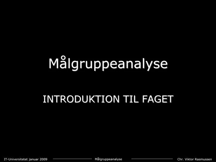 m lgruppeanalyse