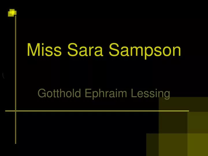 miss sara sampson