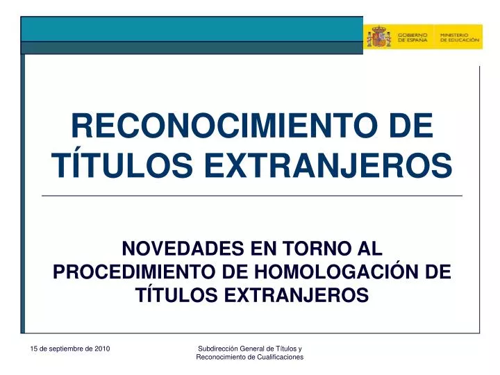 reconocimiento de t tulos extranjeros