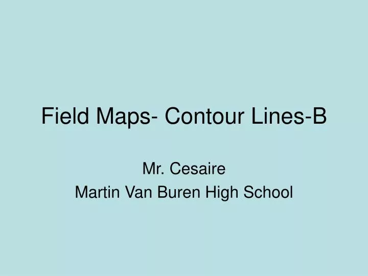 field maps contour lines b