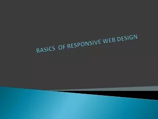 Basic Techniques Of Responsive Web Design
