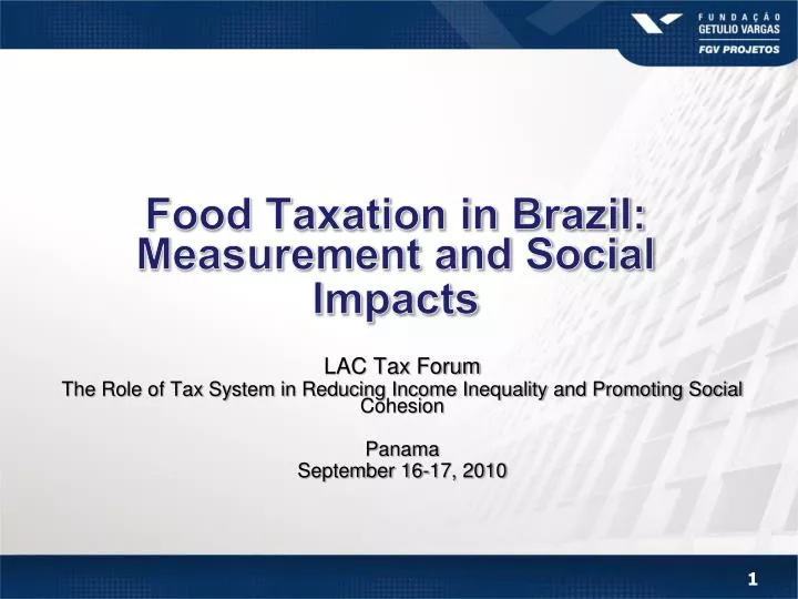 food taxation in brazil measurement and social impacts