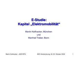 e studie kapitel elektromobilit t