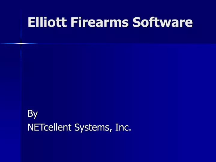 elliott firearms software