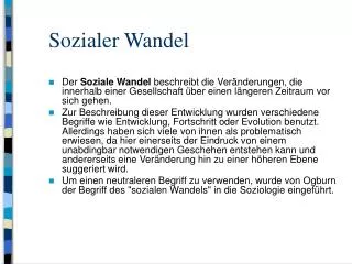sozialer wandel