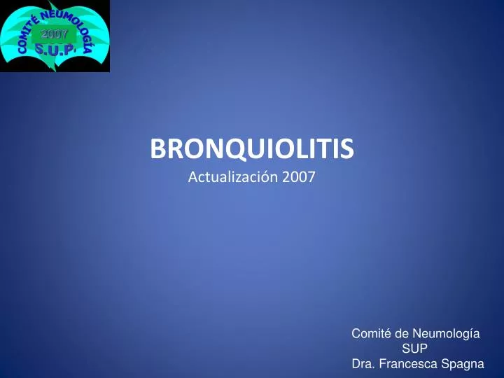 bronquiolitis actualizaci n 2007