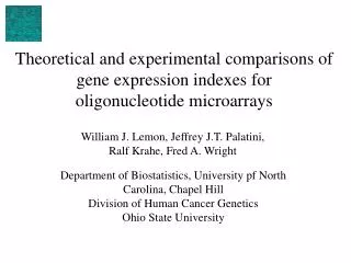 Theoretical and experimental comparisons of gene expression indexes for oligonucleotide microarrays