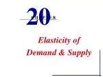 Elasticity of Demand &amp; Supply - slide 1