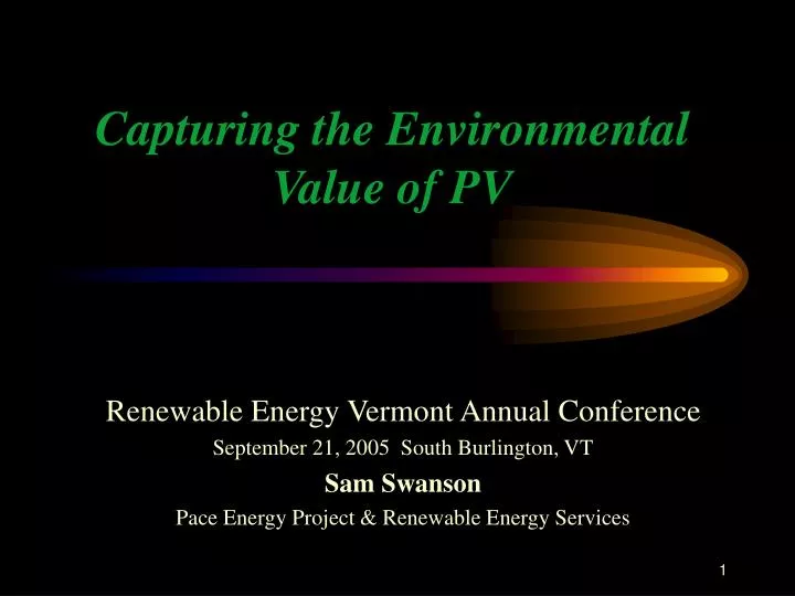 capturing the environmental value of pv