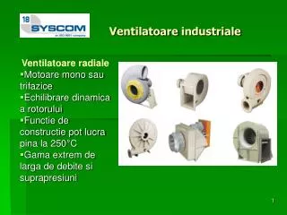 Ventilatoare industriale