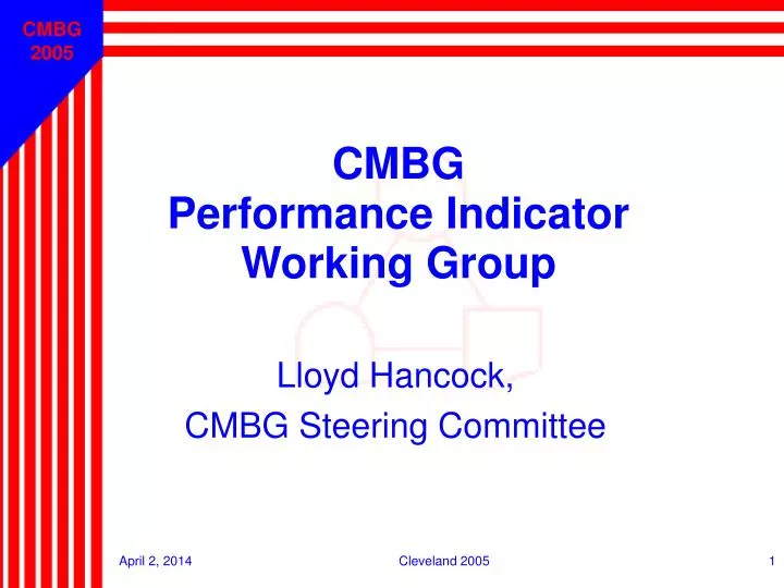 cmbg performance indicator working group