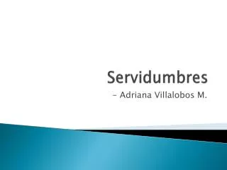 servidumbres