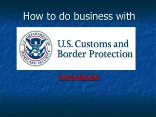 How to do business with www.cbp.gov