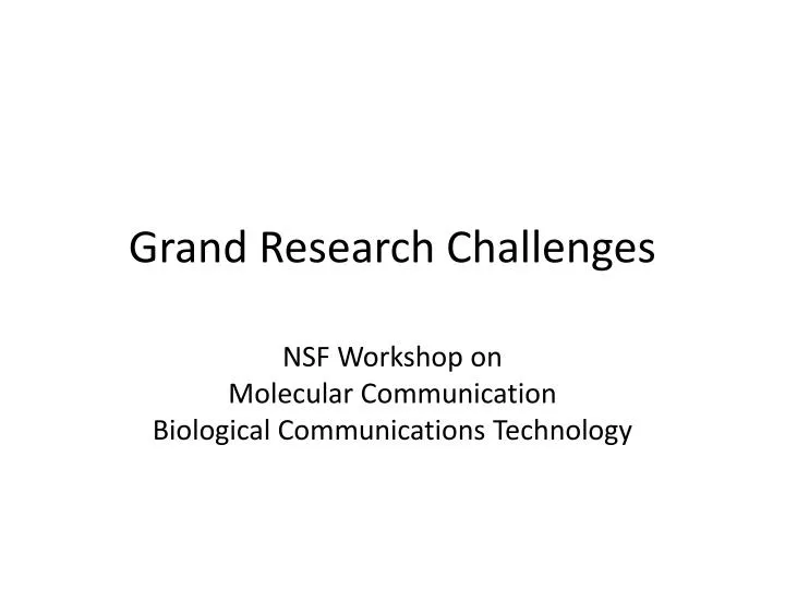 grand research challenges
