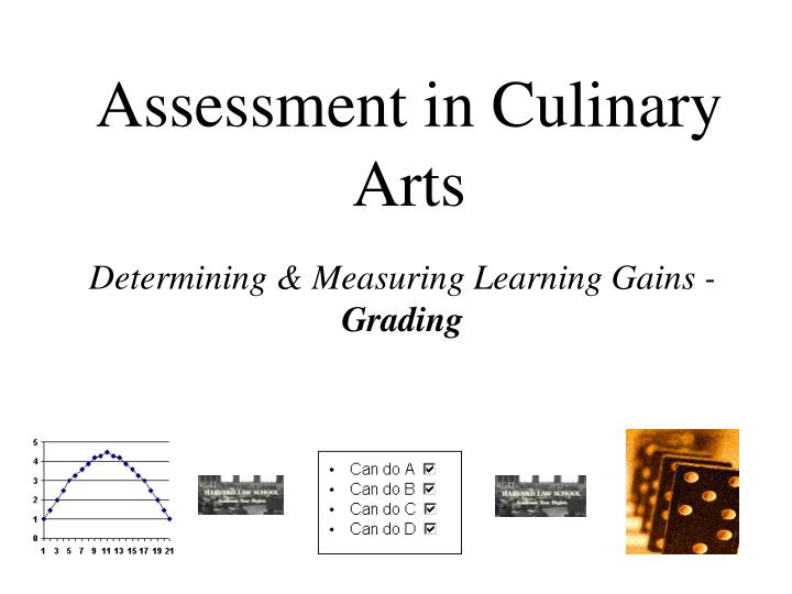 assessment in culinary arts