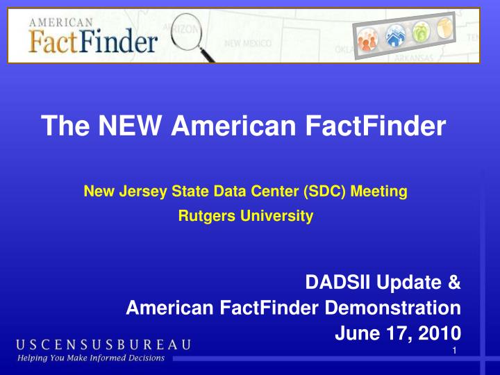 the new american factfinder