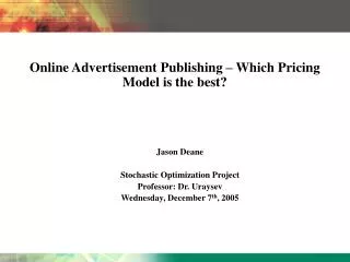 Online Advertisement Publishing – Which Pricing Model is the best?