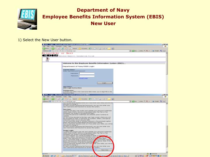 department of navy employee benefits information system ebis new user
