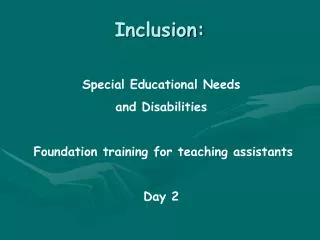 Inclusion: