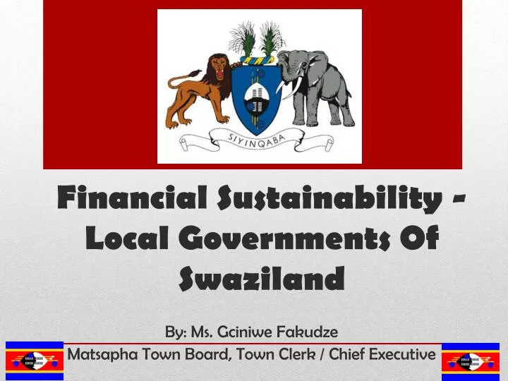 financial sustainability local governments of swaziland