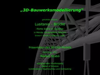 „3D-Bauwerksmodellierung“