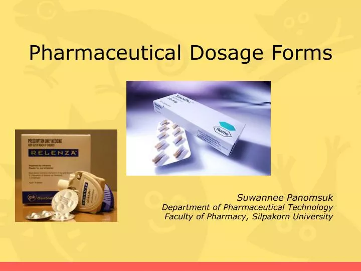 pharmaceutical dosage forms
