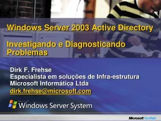 Windows Server 2003 Active Directory Investigando e Diagnosticando Problemas