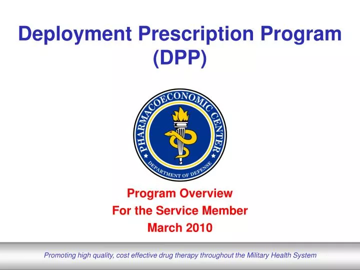 deployment prescription program dpp