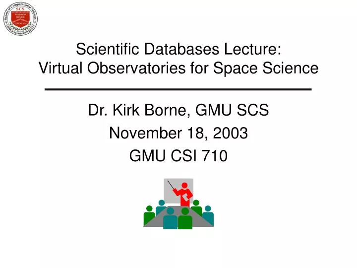 scientific databases lecture virtual observatories for space science