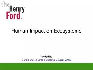 Human Impact on Ecosystems