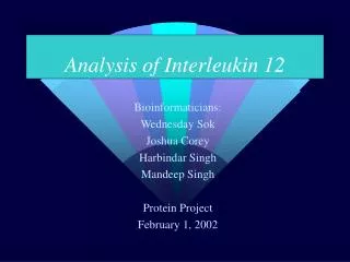 Analysis of Interleukin 12