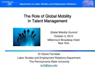 The Role of Global Mobility in Talent Management