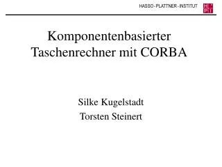 komponentenbasierter taschenrechner mit corba