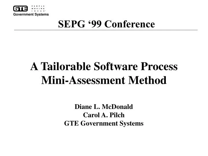 a tailorable software process mini assessment method
