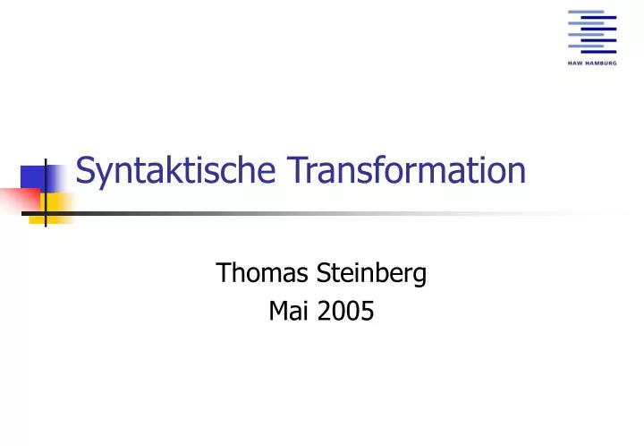 syntaktische transformation