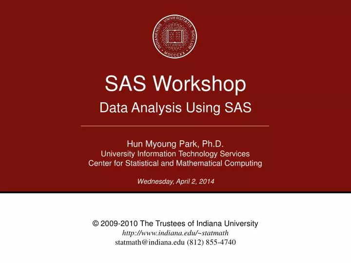 sas workshop